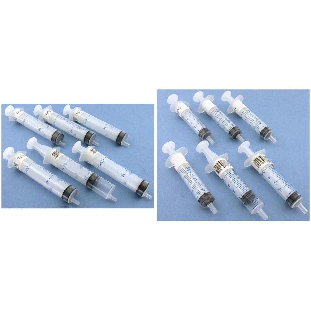 20ml & 5ml Plastic Measuring Syringe 5" & 3 5/8" Length Kit 12 Pcs